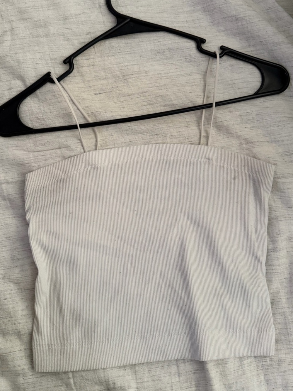 American Eagle Outfitters White Ribbed Spaghetti Strap Camisole